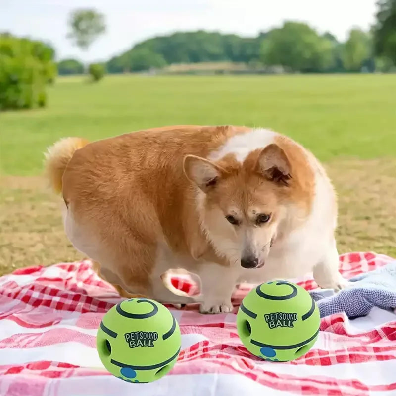 Dog Toy Wobble Wag Giggle Ball Getting Dog Attention Toy Fun Giggle Sounds When Rolled or Shaken Pets Know Best As Seen On TV