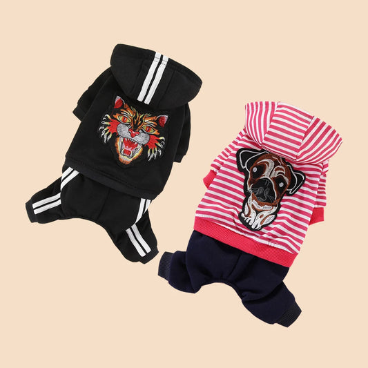 Dog Hoodie Pants Dog Clothes 4 Legs Sweatshirt Soft Warm Sweater Outfit Dog Winter Coat for Small Dogs Yorkie Cats Apparel