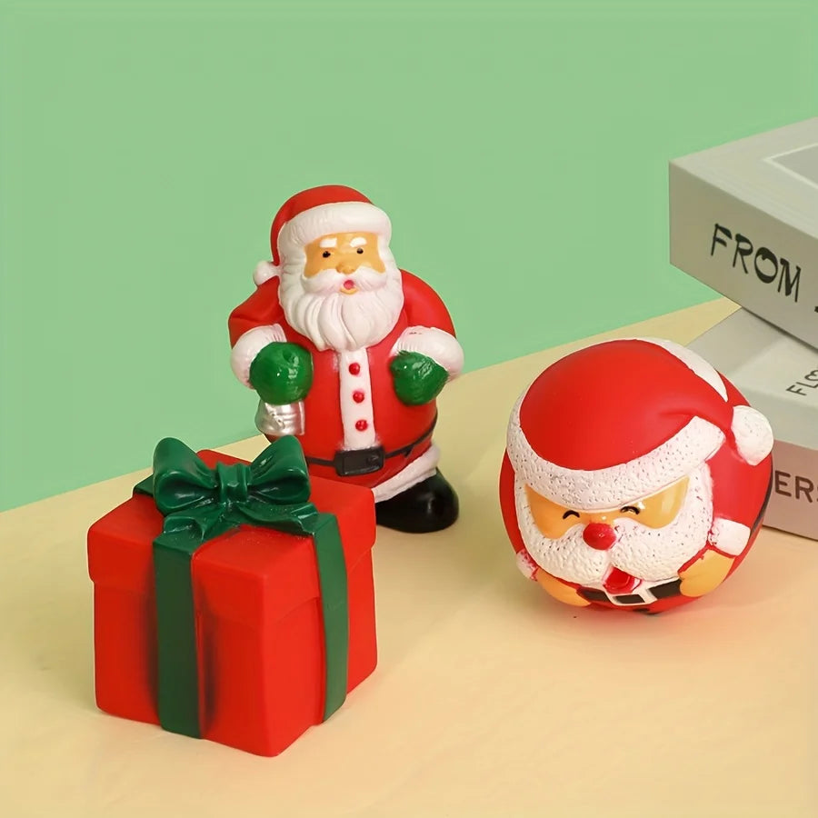 5PCS Holiday Squeak Pup Squeak Chew Toys