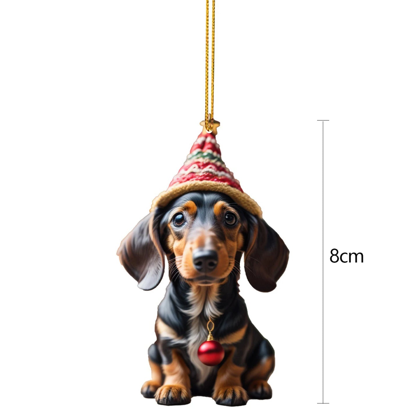 Holiday Santa Hound-Dog Tree Ornament
