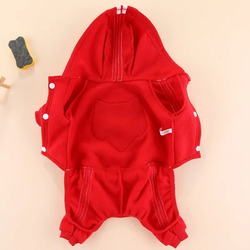 Dog Hoodie Pants Dog Clothes 4 Legs Sweatshirt Soft Warm Sweater Outfit Dog Winter Coat for Small Dogs Yorkie Cats Apparel