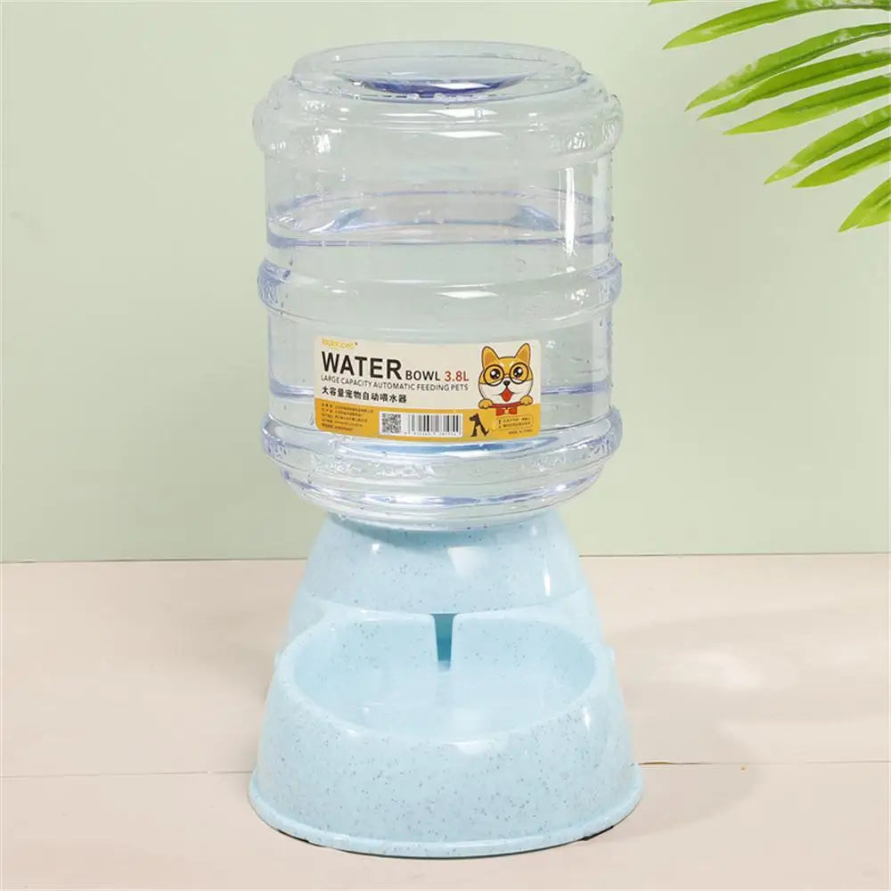 Pet Feeder Duo - 3.8L Dog Automatic Feeders Plastic Water Bottle and Drinking Water Dispenser